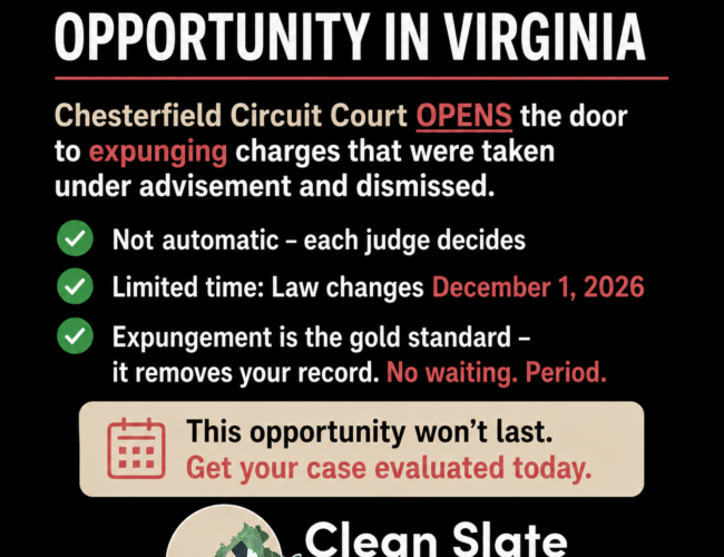 New expungement opportunity in Virginia